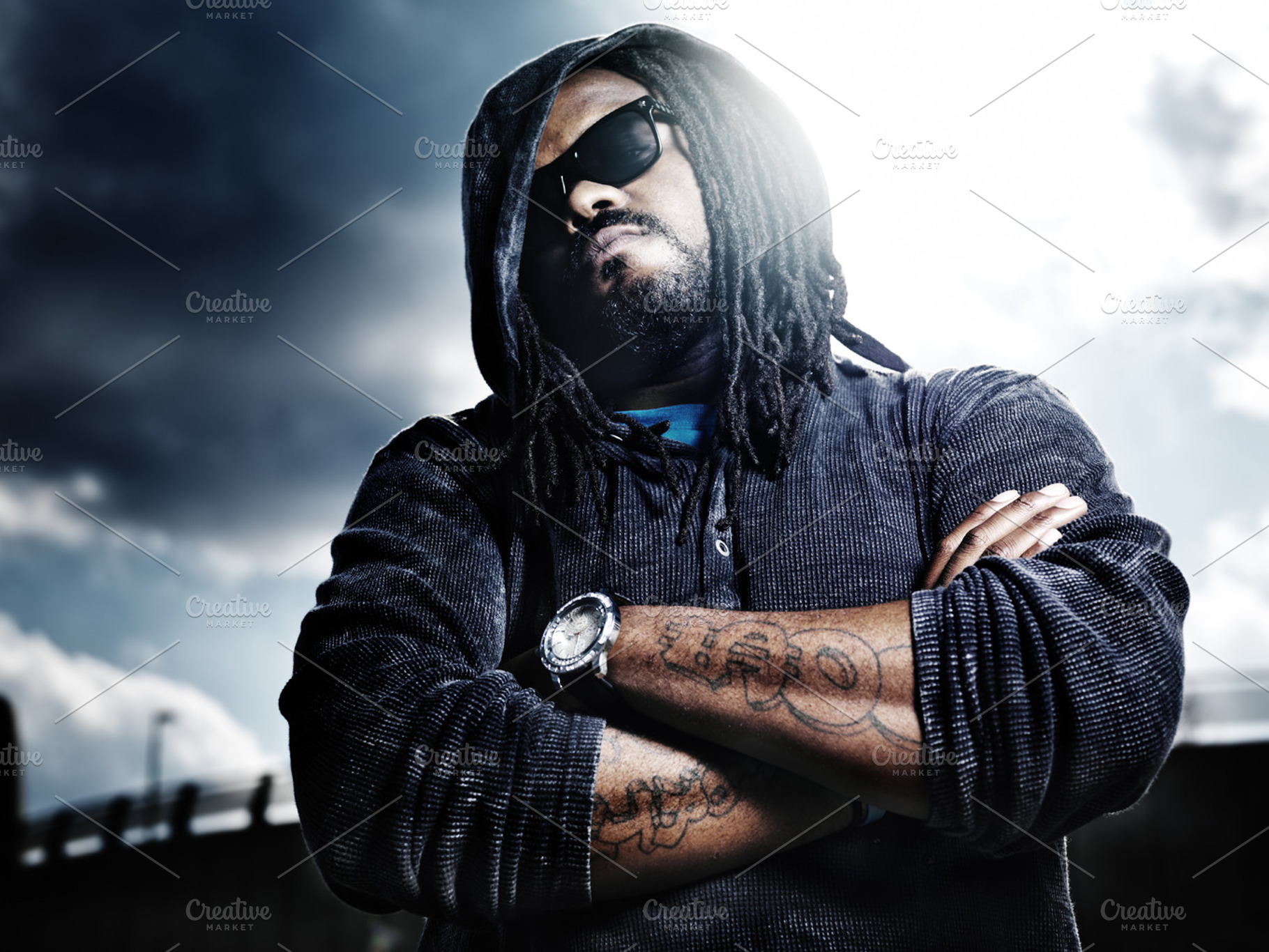 dramatic portrait of african guy, a Person Photo by RezArt