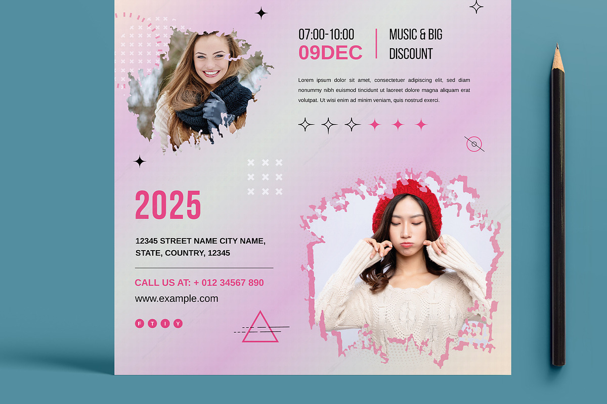 Winter Fashion Flyer Layout, a Flyer Template by MightyDesign (Photo 3 of 8)