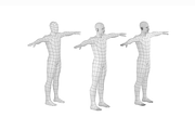 Male Low Poly Base Mesh in T-Pose, a Characters & Person 3D Model by VK Studio (Thumbnail 3 of 11)