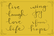 27 Elegantly Handwritten Words, a Decorative Illustration by Little Pixel Shop (Thumbnail 4 of 5)