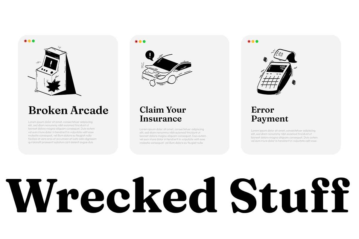 34 Illustration | Wrecked Stuff, an Object Illustration by Directico Design Kit (Photo 3 of 7)