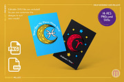 12 Astrology Zodiac Moon Sign Lunar, an Object Graphic by Millusti (Thumbnail 2 of 9)