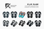 Flip Flop Icon Vector, an Icon by Akatype Studio (Thumbnail 1 of 3)