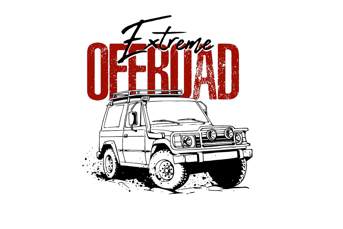 Off Road Car bundle artwork, a Transportation Illustration by grindstudio (Photo 2 of 8)