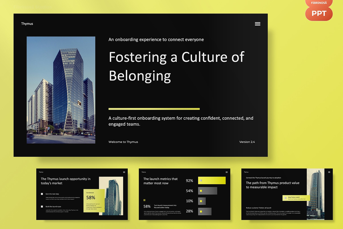Dark Yellow Product Launch Strategy, a Presentation Template by FIBRINOSÄ (Photo 2 of 7)