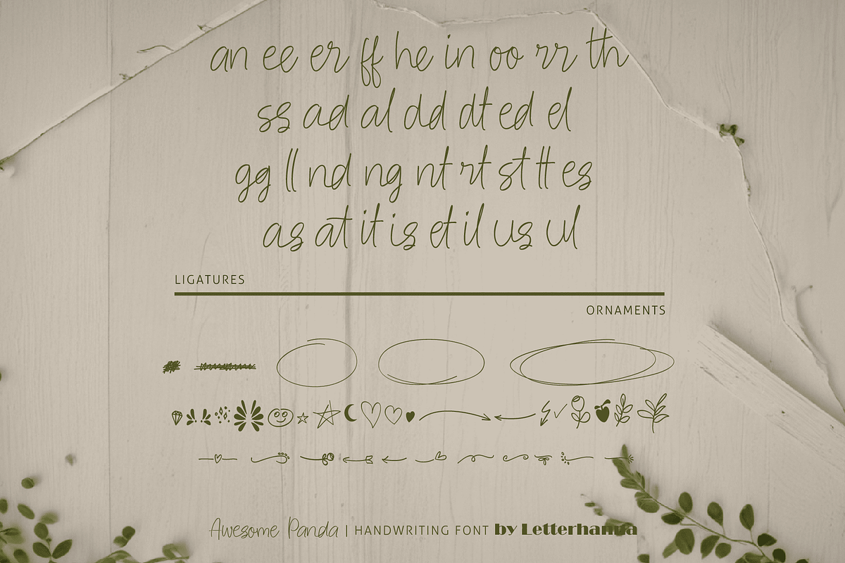 Awesome Panda Font, a Handwritten Font by Letterhanna Studio (Photo 16 of 16)