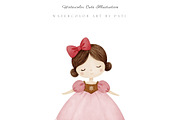 Watercolor Little Princess Clipart, an Illustration by Pati Paints (Thumbnail 4 of 12)