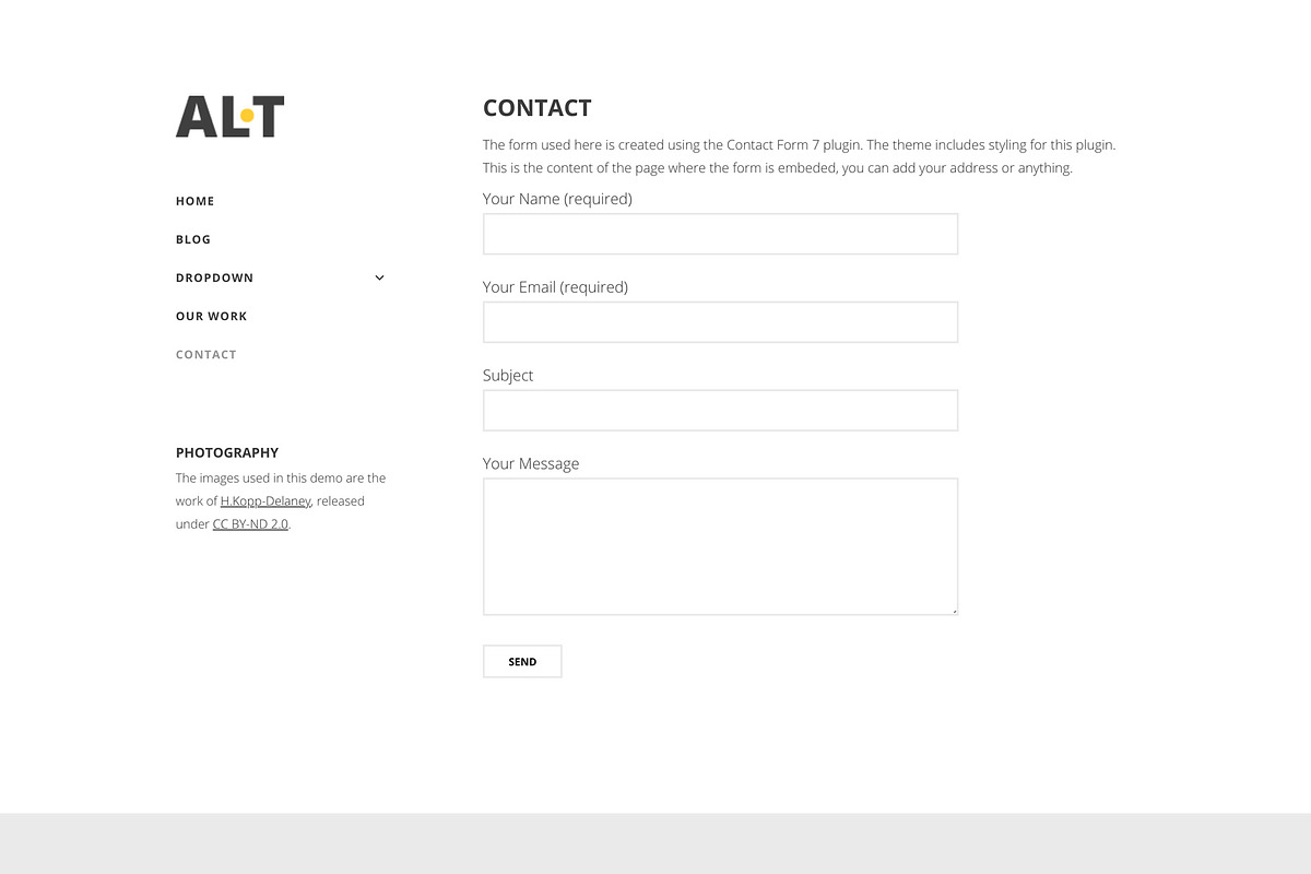 Alternate - Portfolio WP Theme, a WordPress Template by Viva Themes (Photo 3 of 3)