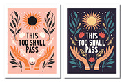 This Too Shall Pass Poster Design, a Decorative Illustration by Blue Lela Design (Thumbnail 1 of 3)
