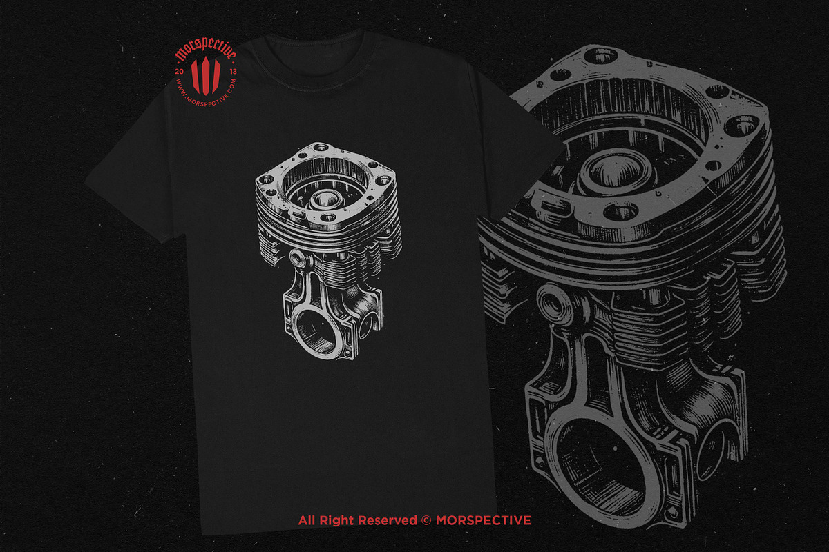10 Bundle Dark Art Engine Skull, an Illustration by Morspective (Photo 2 of 7)