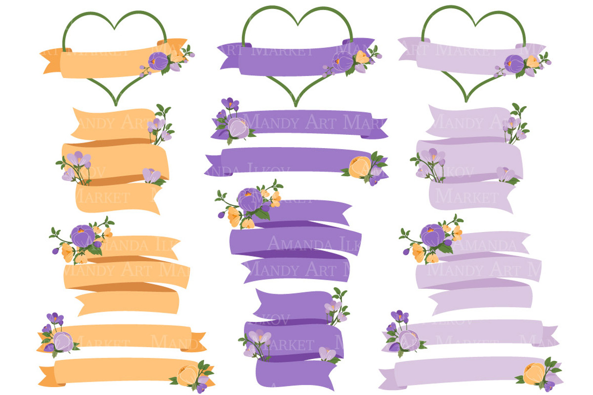 Vector Floral Heart in Crocus, an Illustration by Amanda Ilkov (Photo 4 of 5)