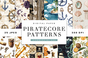 Piratecore Seamless Patterns, a Pattern Graphic by BusyDaydesign (Thumbnail 1 of 9)