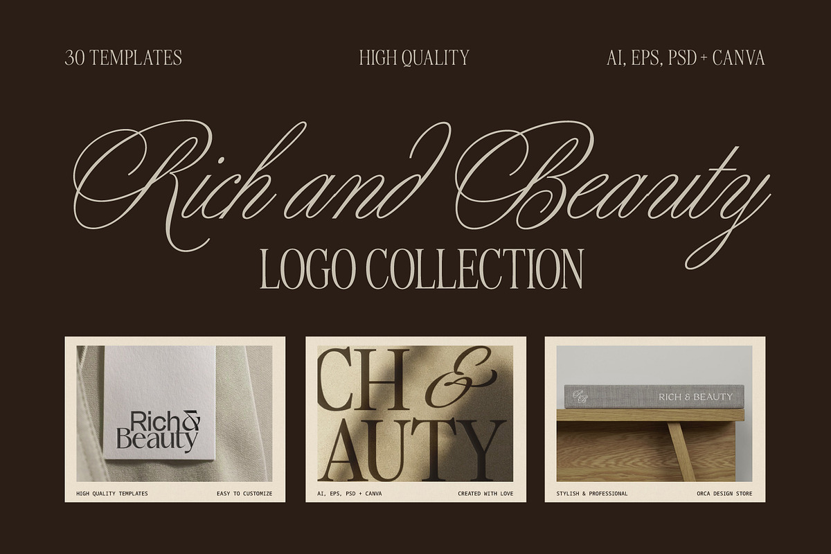 Minimalist Logo Bundle, a Branding & Logo Template by Orca Design (Photo 8 of 19)