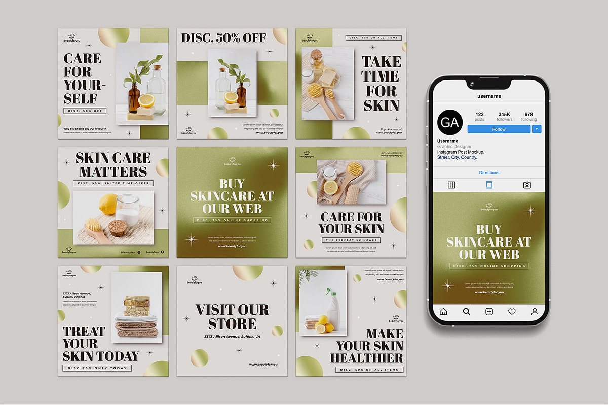 Instagram Post Mockup Bundles, an iPhone Mockup by Graphic Aesthetic (Photo 21 of 22)