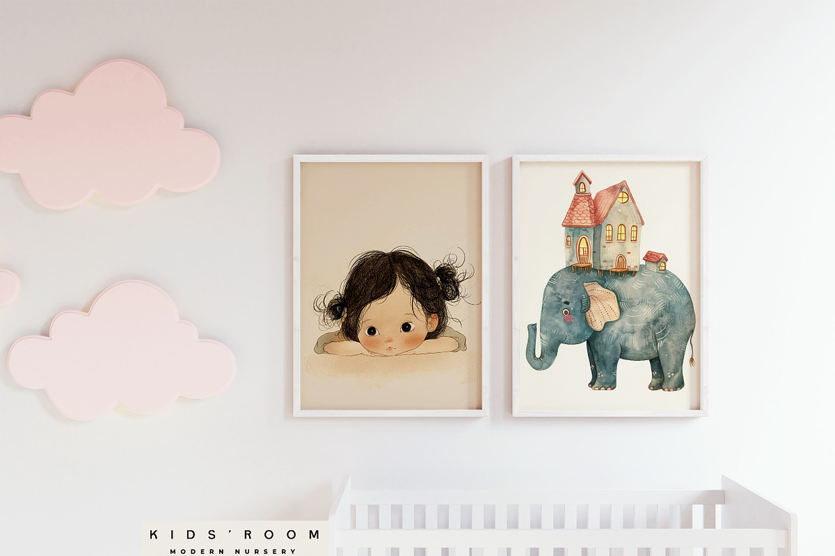 KIDS' ROOM Nursery Prints Gallery, a Background Graphic by Lana Elanor (Photo 5 of 11)