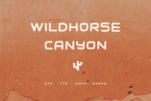 Wildhorse Canyon | Rugged Font