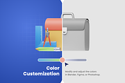 3D Architecture Icons Illustration, an Architecture 3D Model by Flat Icons (Thumbnail 6 of 8)