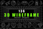 136 3D Wireframe vector shapes, an Object Graphic by Valeria Soloveva (Thumbnail 1 of 6)