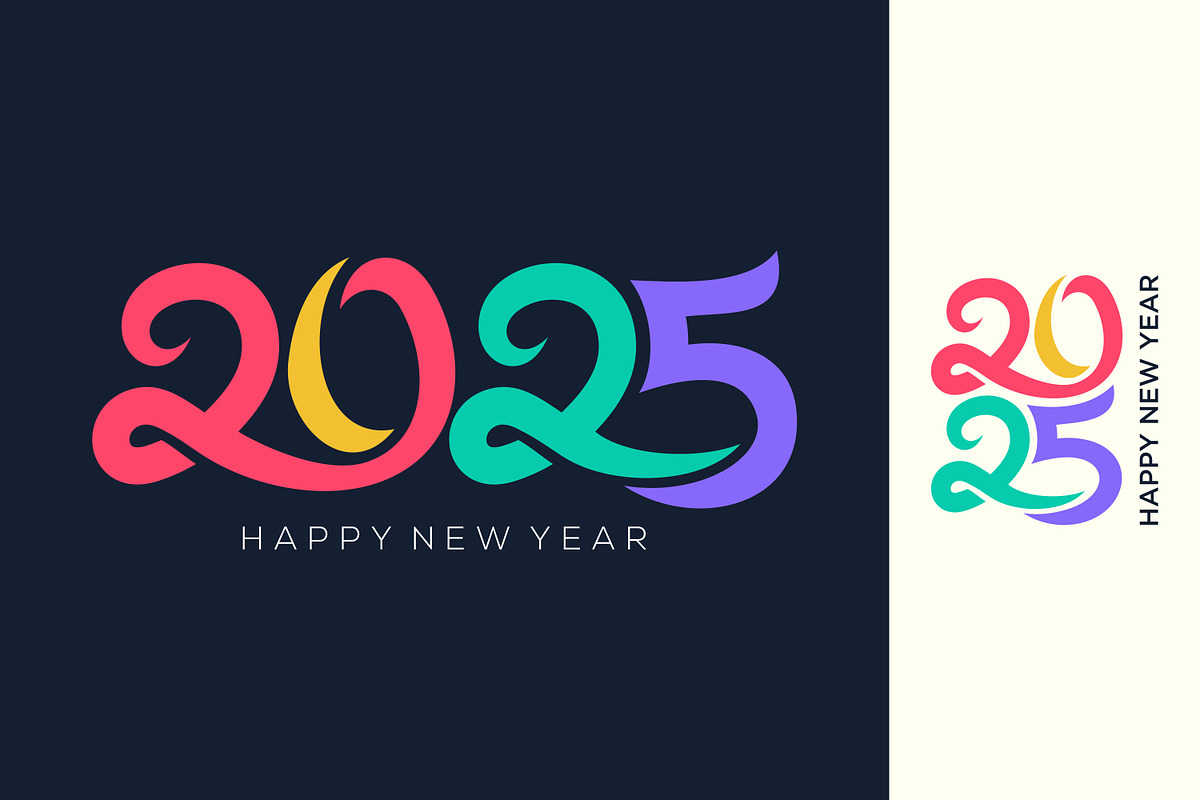 2025 Happy New Year design vector., a Branding & Logo Template by BARONSTD (Photo 1 of 3)