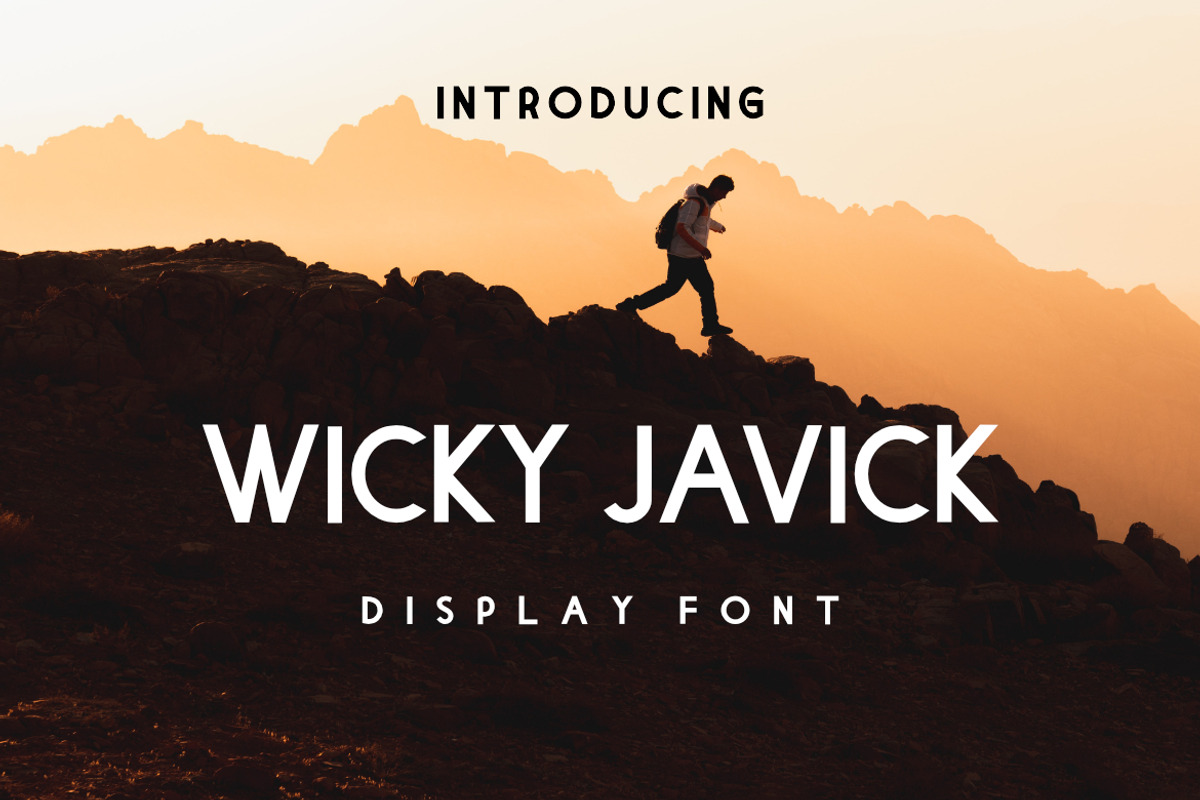 Wicky Javick Sans Serif Font Family, a Sans Serif Font by Bayuktx (Photo 1 of 4)