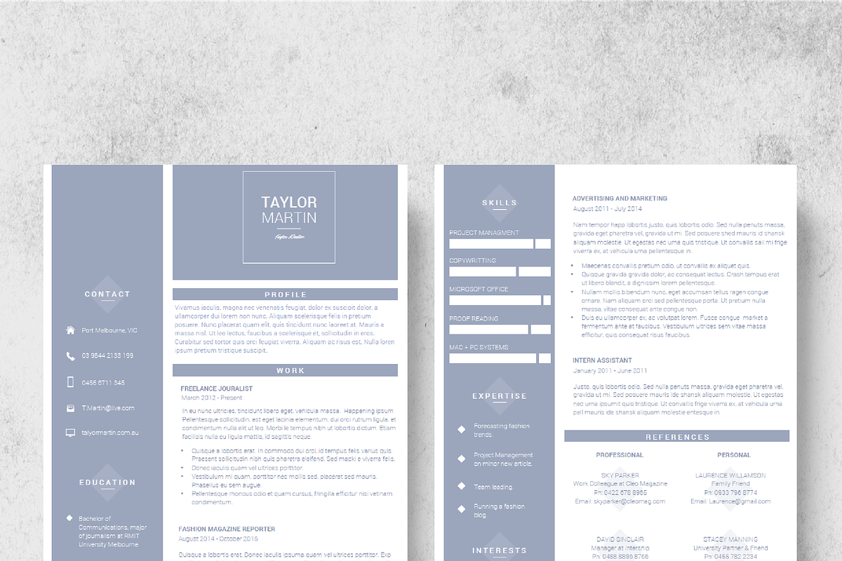 Sailor Resume Template +Cover Letter, a Resume Template by Made By Hamilton (Photo 3 of 4)