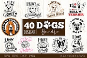Dogs SVG bundle 40 designs, an Illustration by BlackCatsMedia (Thumbnail 2 of 4)
