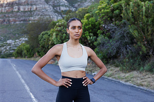 Slim confident woman in fitness, a Sports & Recreation Photo by Artem Varnitsin