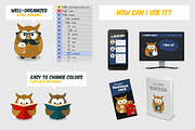 Owl - Vector Webiste Mascot, an Animal Illustration by wowu (Thumbnail 5 of 5)