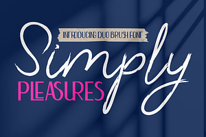 Simply Pleasures - Duo Font, a Font by PutraCetol Studio