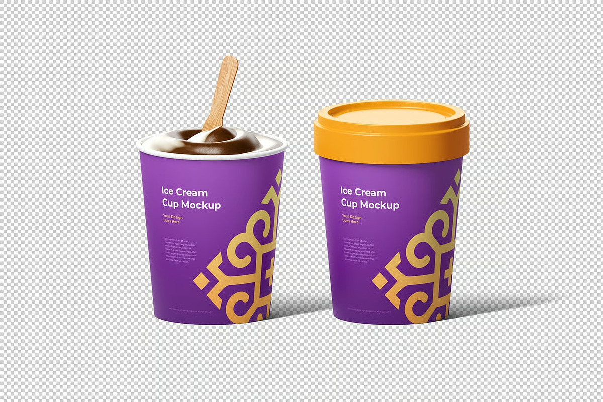Ice Cream Tub Mockup, a Product Mockup by zpackcreative (Photo 4 of 4)
