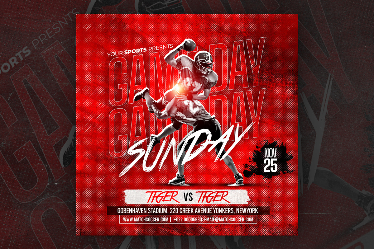 5 Football Flyer Templates preview 6