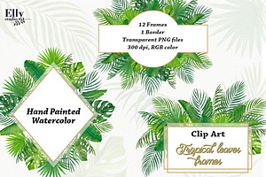 Tropical leaves frames