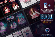 Live Music Social Media Post Set, a Social Media Template by Creative_View (Thumbnail 1 of 8)