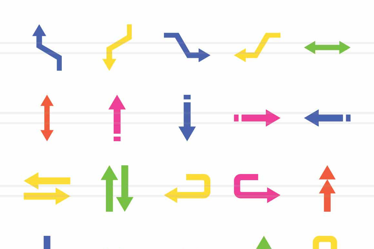 50 Arrows Flat Multicolor Icons, an Icon by IconBunny (Photo 2 of 2)