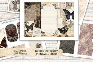 Gothic Butterfly Folio Kit