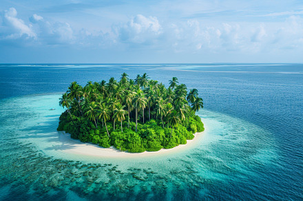 This captivating tropical island fea, a Photo by Tanuart