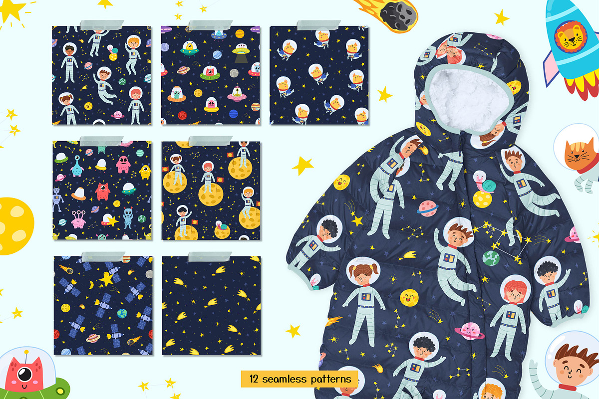 Cute Space Collection, an Animal Illustration by Gulnara Sabirova (Photo 14 of 23)