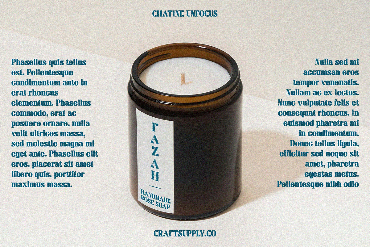 Chatine Unfocus, a Serif Font by Craft Supply Co. (Photo 6 of 8)