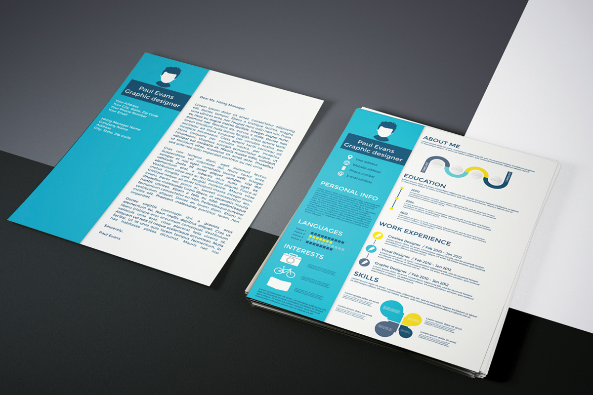Infographics Resume Template, a Resume Template by UTM Studio (Photo 4 of 5)