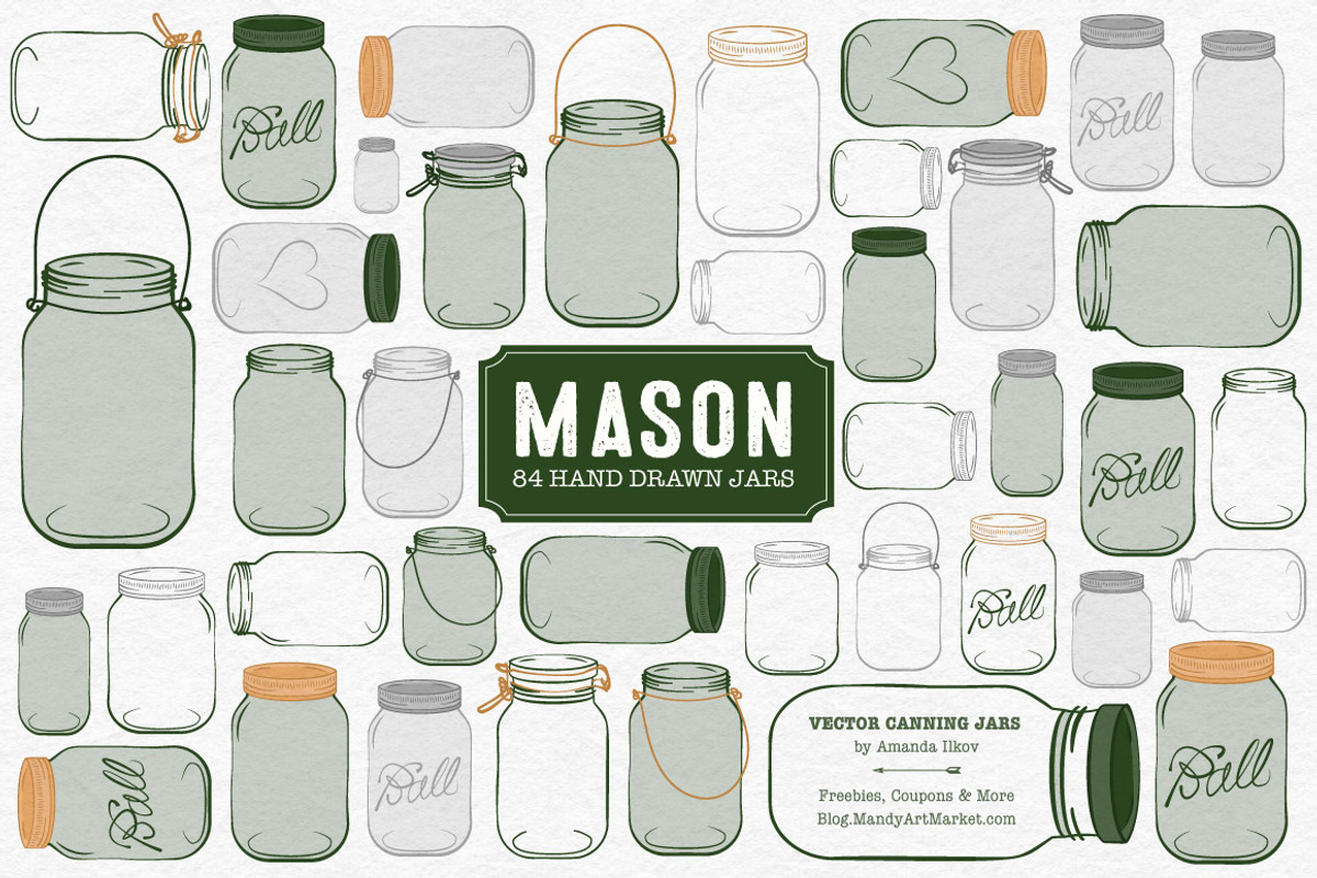 Forest Green Jar Vectors & Clipart, an Illustration by Amanda Ilkov (Photo 1 of 4)