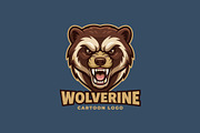 WolfVerine Mascot Cartoon Logo, an Animal Illustration by Cekal_std (Thumbnail 3 of 3)