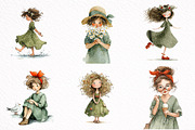 Watercolor Summer Girl Clipart, an Illustration by DreamArtGraphic (Thumbnail 8 of 8)