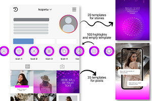 Purple & Pink Instagram Templates