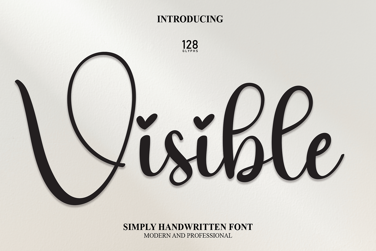 Visible | Script Font, a Script Font by Scratchones (Photo 1 of 8)