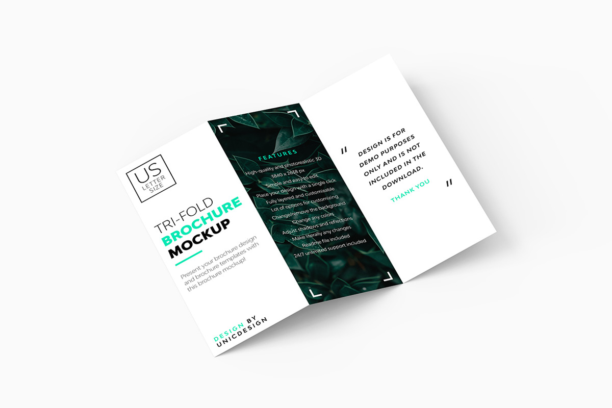 Tri Fold Brochure Mockup, a Print Template by UnicDesign (Photo 3 of 11)