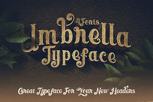 Umbrella - 4 Display Fonts