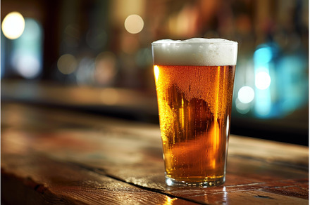 Cylindrical Beer pint glass, a Food & Drink Photo by Ylivdesign