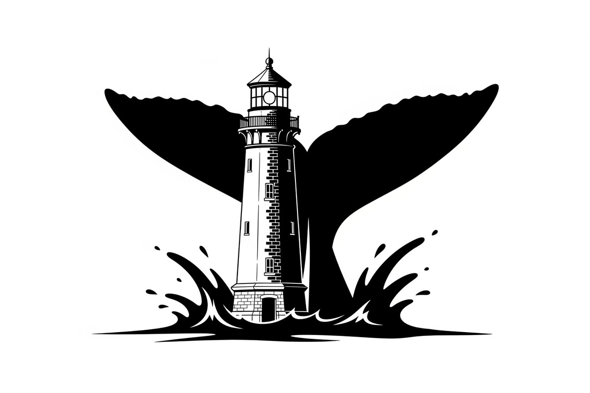 Whale Tail Lighthouse Bundle, an Object Illustration by yasushie (Photo 12 of 31)