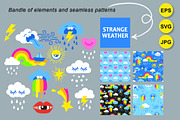 Seamless pattern Strange weather, a Pattern Graphic by Nataliia Toporovska (Thumbnail 2 of 6)