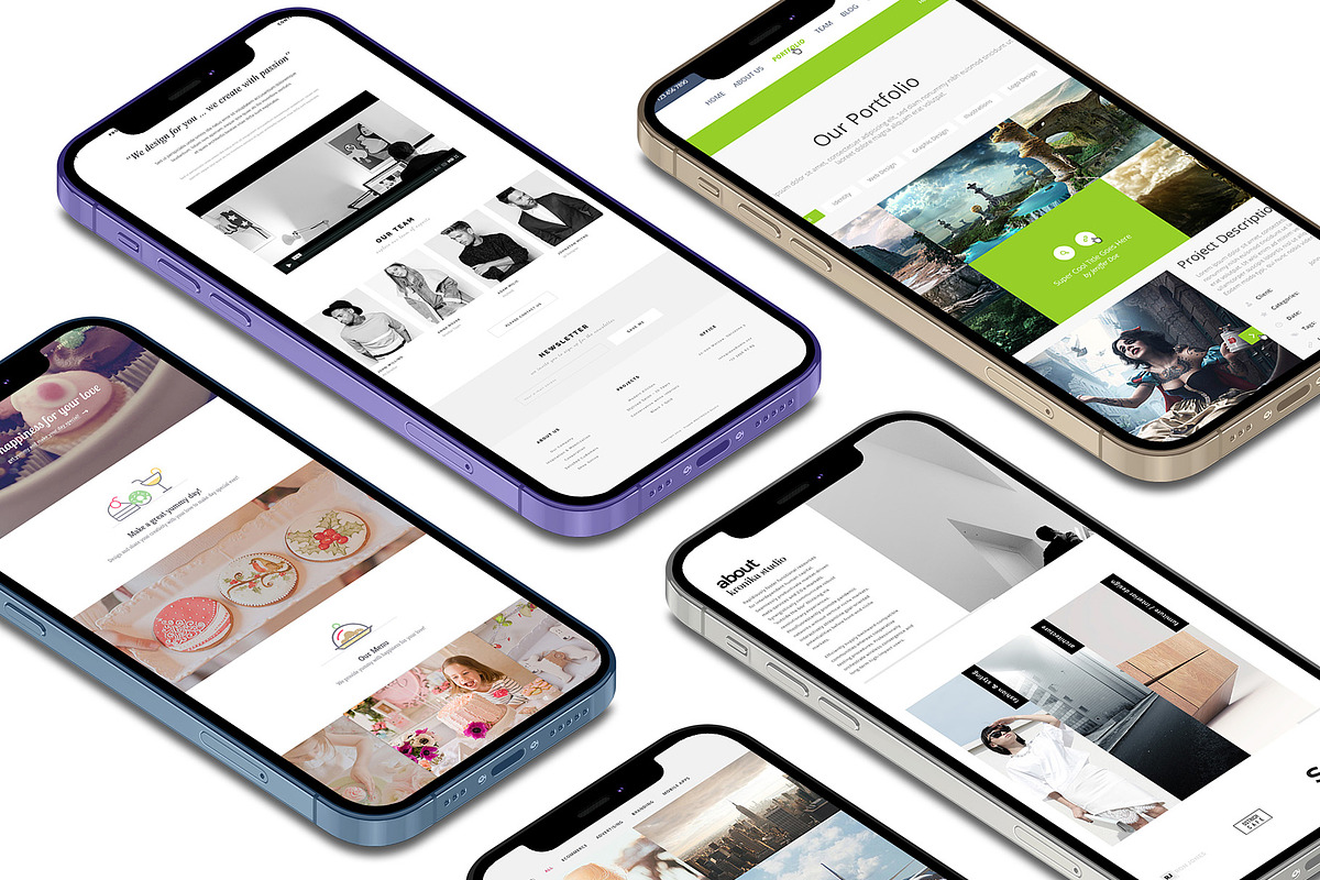 Realistic 3D iPhone Mock-Up Bundle 3, an iPhone Mockup by Graphicsworld125 (Photo 4 of 15)